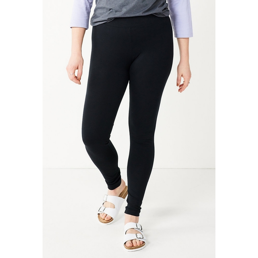 Sonoma Black Mid Rise Leggings Size Small